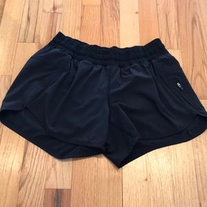 Black Lululemon athletic shorts